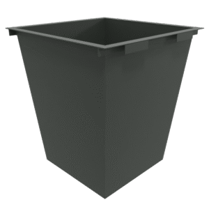 bak_cone_seryj Мусорный бак ТБО 1 м³ — 900х1000х1100